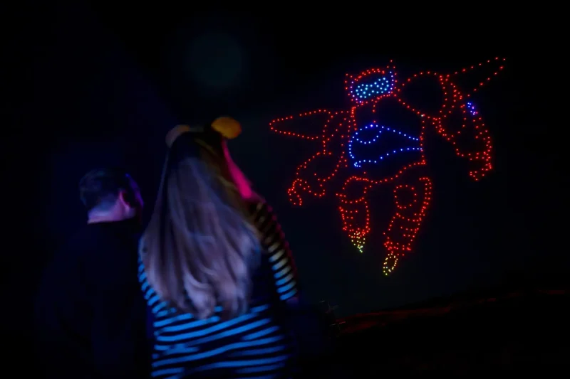 Baymax in the Disney Dreams That Soar drone show. Copyright Disney.