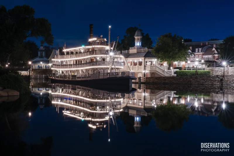 Magic Kingdom's Liberty Belle at night