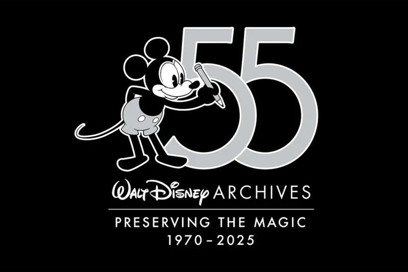 Walt Disney Archives 55th anniversary logo featuring Mickey Mouse