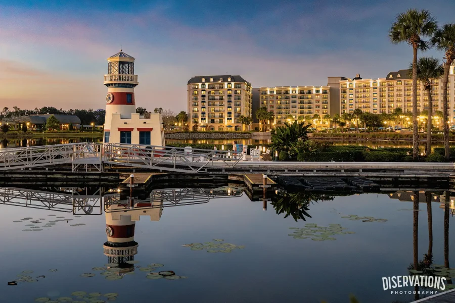 Disney's Riviera Resort and the Caribbean Beach Resort's lighthouse