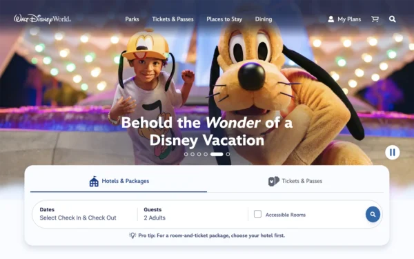 Disney World Website Update Improves Navigation and User Experience