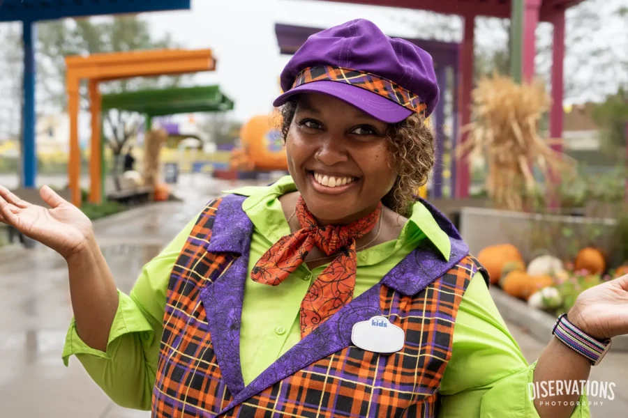 A Universal Kids Resort Team Member models her Halloween outfit